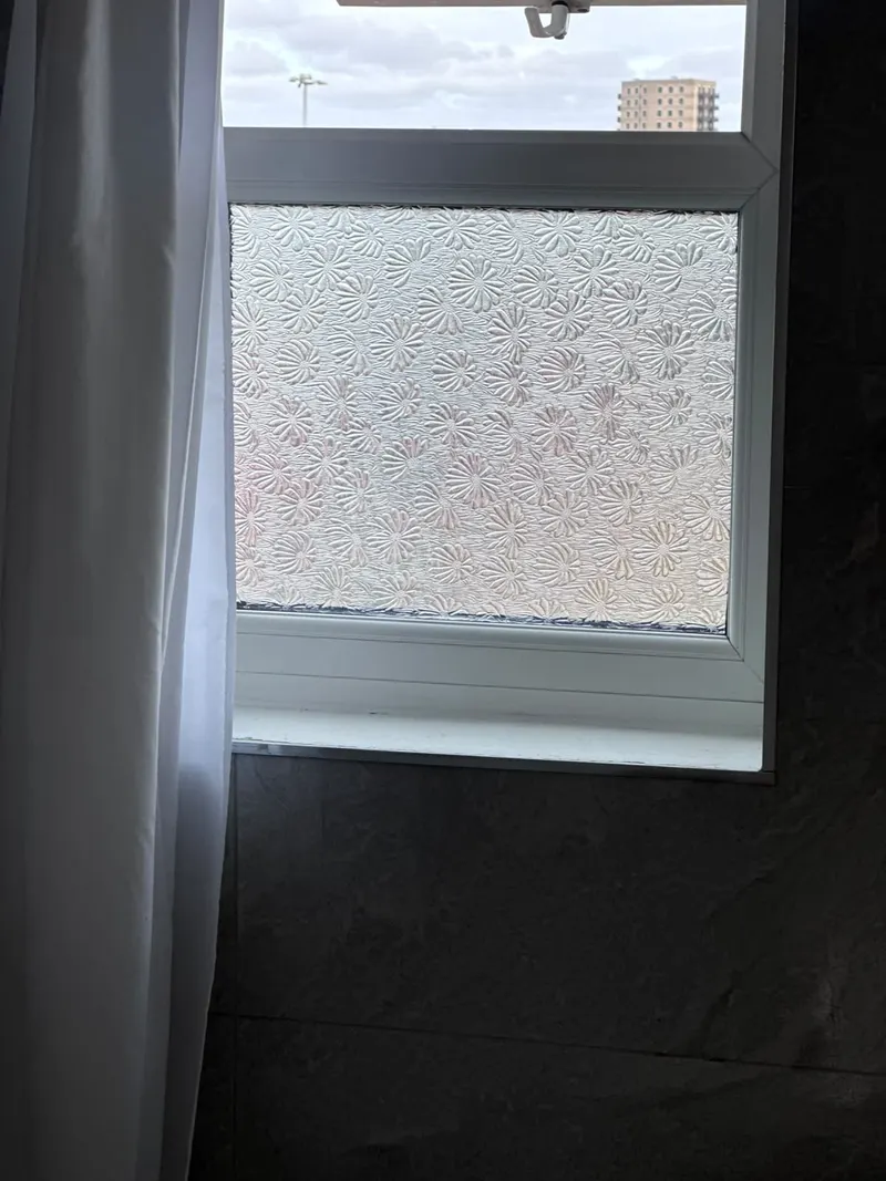 Bathroom window and sill